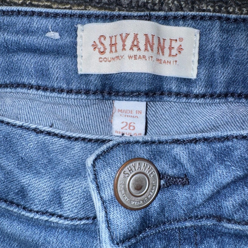 Shyanne Flare Jeans Women 26 Light Blue Excellent Western High Rise Bell Bottom - Picture 4 of 9